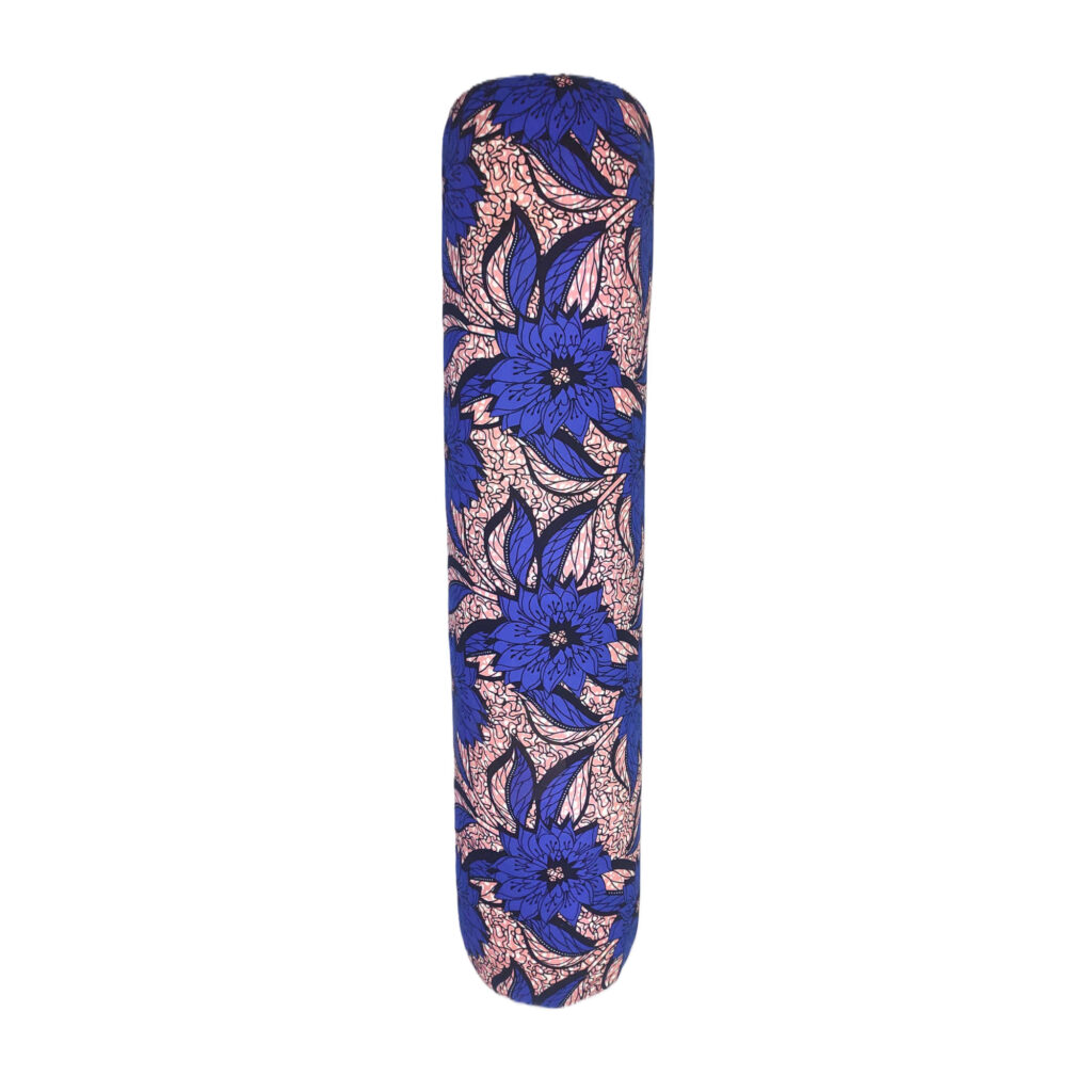 Cape Floral Blue and Pink Back Support Body Pillow with Royal Blue Flowers