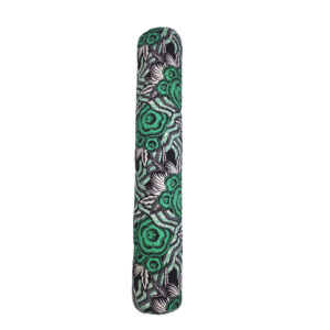 Japanese Art-Inspired Neck Pillow with coral blue designs and black lines for a touch of elegance.